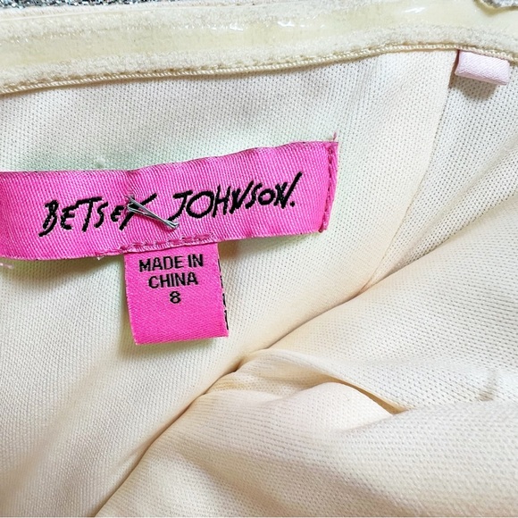 Betsey Johnson Metallic Gown Size 8 Rainbow Sweetheart-Neck Strapless Prom Dress - Picture 10 of 15